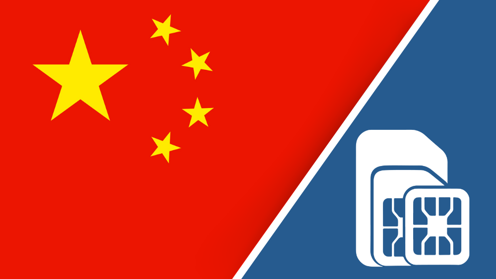 China SIM Card – Travel connectivity for China. Image featuring the Chinese flag and a SIM card icon.