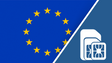 Europe SIM Card – Travel connectivity for Europe. Image featuring the European flag and a SIM card icon.