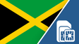 Jamaica SIM Card – Travel connectivity for Jamaica. Image featuring the Jamaican flag and a SIM card icon.