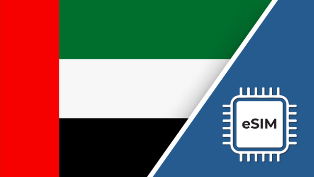 United Arab Emirates eSIM – Travel connectivity for the United Arab Emirates. Image featuring the United Arab Emirates flag and an eSIM icon.