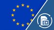 European flag with SIM Card and recharge icon.