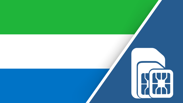 Sierra Leone SIM Card – Travel connectivity for Sierra Leone. Image featuring the Sierra Leone flag and a SIM card icon.